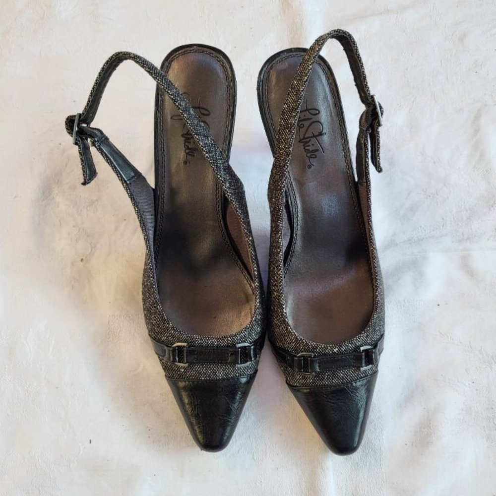 Lifr Stride Size 8 sling back tweed pumps